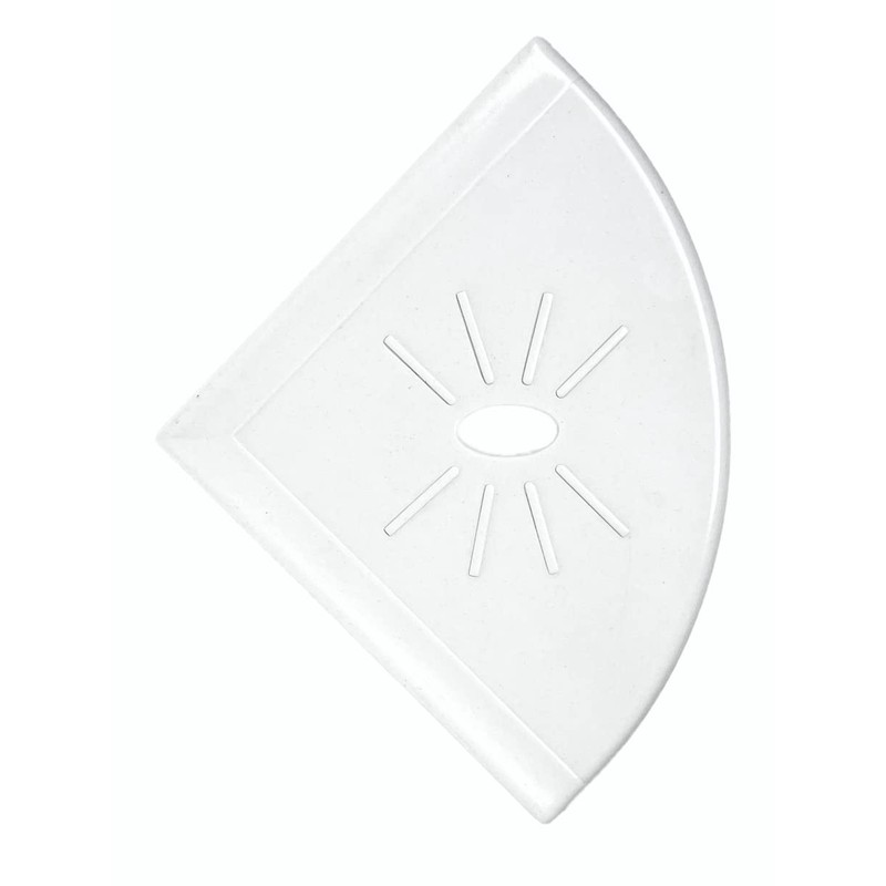 Tenedos Resin Decor 8 Inches Corner Shower Shelf – White