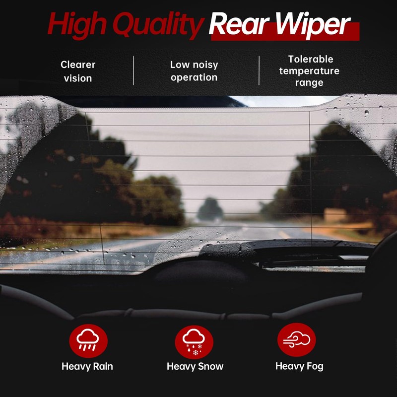 OTUAYAUTO Rear Windshield Wiper Arm Blade Set - Replacement for