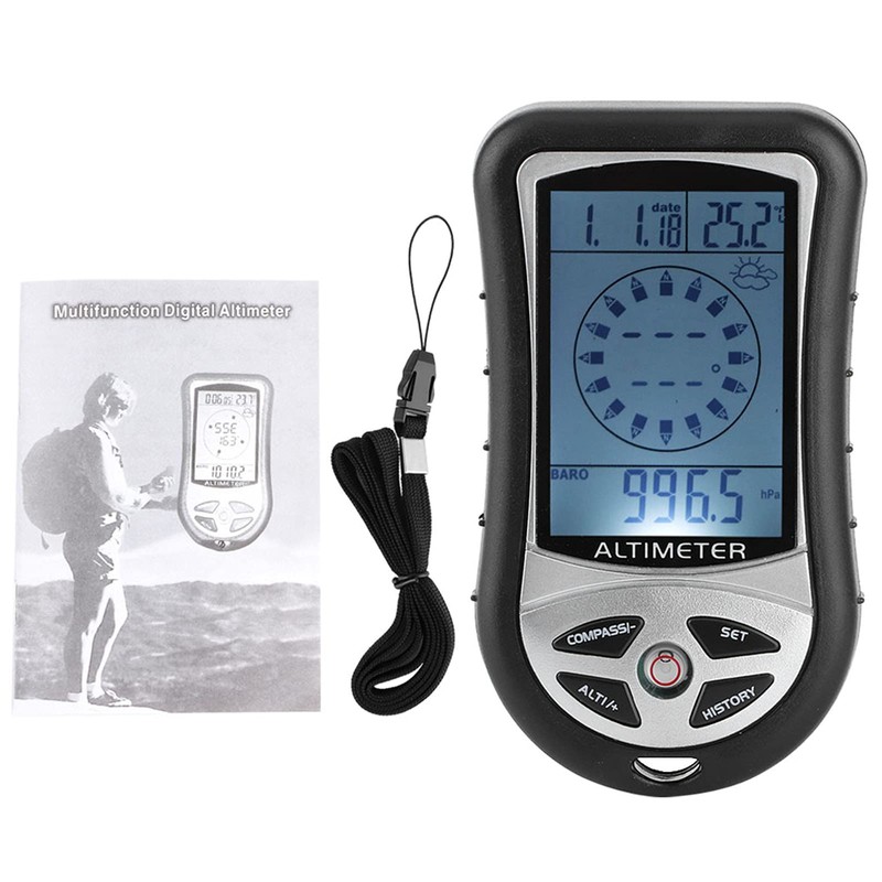 Portable Multifunctional Electronic Weather Altimeter Barometer for Outdoor Enthusiasts Home