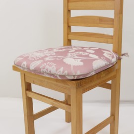 Kawashima Textile Selcom MINTON Minton Dining Seat Cushion, Grace Haddon, Pink, 17.7 x 16.9 inches (45 x 43 cm) LN1207