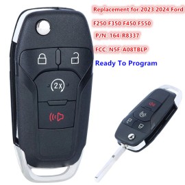Unbranded for 2023 2024 Ford F250 F350 F450 F550 Flip Remote Key Fob 164-R8337 N5F-A08TBLP