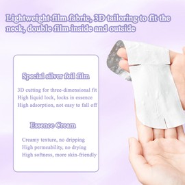 Pluvyze Halsstraffung Zur Hautpflege 5 Stück Feuchtigkeitsspendend Halsstraffung Maske Facelift Band,Lifting Straps Gesicht Kann am Hals,Doppelkinn und Nacken Verwendet Werden