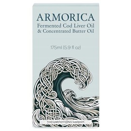 Fermented Cod Liver Oil & Concentrated Butter Oil | Natural Source of Fat Soluble Vitamins | Healthy Omega-3 Fats | Cold-Processed Oils (175ml)