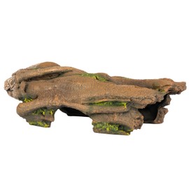 Orchid Valley Lizard, Snake or Reptile Hide. Large Hollow Log for Terrarium. Bearded Dragon or Gecko Tank Accessories. Natural Looking Basking Platform, Axolotl, Python Hideout. (XL-Version 2)