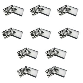 DBM IMPORTS 5-3/8x 3-7/8 Zebra Animal Print Cotton Filled Batting Jewelry Gift Boxes - 10Pc