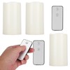 3pcs Electronic LED Candles Plastic Flameless Flickering Pillar Fake Candles