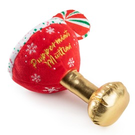 Haute Diggity Dog Puppermint Muttini Plush Dog Toy for Small, Medium & Large Dogs, Interactive Funny Holiday Squeaky Toys, Soft, Durable, Machine-Washable, Safe & Cute Birthday Gift for Dogs, One Size