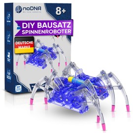 noDNA We love robotics Spider Robot Children's Toy to Build Yourself Spider Robot with 8 Legs DIY Robot Kit for Advent Calendar, Children and Boys from 8 Years