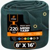 Xpose Safety Heavy Duty Green Mesh Tarp 8' x 16'