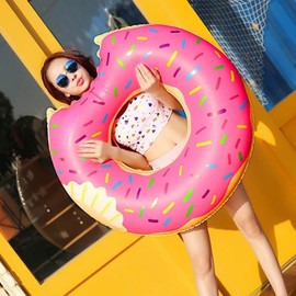 Float, Float, Dona, Twin Pact, Pop, Big, Large, For Adults, Sea, Beach, Nightpool, Pool, Summer, Resort, Pink, Strawberry, Size: 35.4 inches (90 cm), 27.6 inches (70 cm), Coffee)