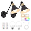 TRLIFE Rechargeable Battery Operated Wall Sconce, Dimmable and Adjustable Color