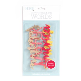Die Cuts With A View Spring/Summer Letter Board Word Pack, Synthetic Material, Multi-Colour, 24.1 x 12.7 x 1.3 cm
