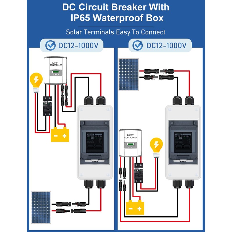 DIHOOL PV Fuse DC Circuit Breaker 60A 1000V Circuit Breaker