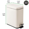 mDesign Small Modern 1.3 Gallon Rectangle Metal Lidded Step Trash