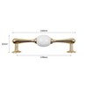 ZONADAH Set of 4 Cabinet Ceramics & Gold Plated Handles,