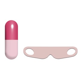 Sleep Mask, 1 Piece Capsule Pack Portable Eye Mask for Sleeping, Blackout Eye Mask for Sleeping, Night Blindfold for Men Women, Large Size, Pink