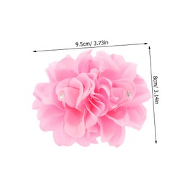 OATIPHO 6pcs Dual Rose Flower Hair Clips Rhinestones Elegant Bridal Hair Accessories for Weddings Birthdays and Special Occasions Comfortable White