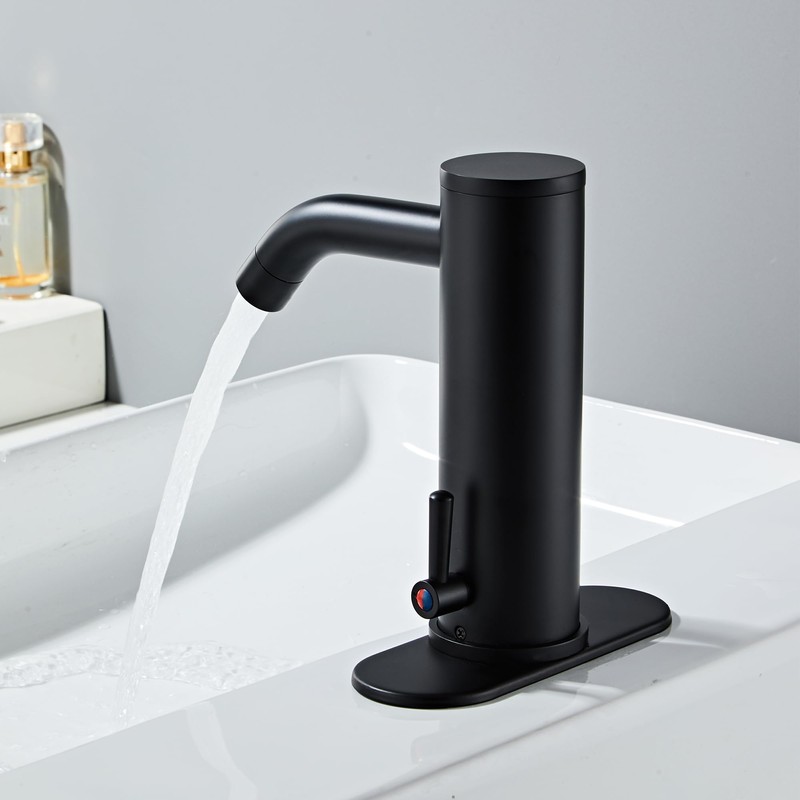 HHOOMMEE Automatic Touchless Bathroom Sink Faucets Sensor Motion Activated Hands