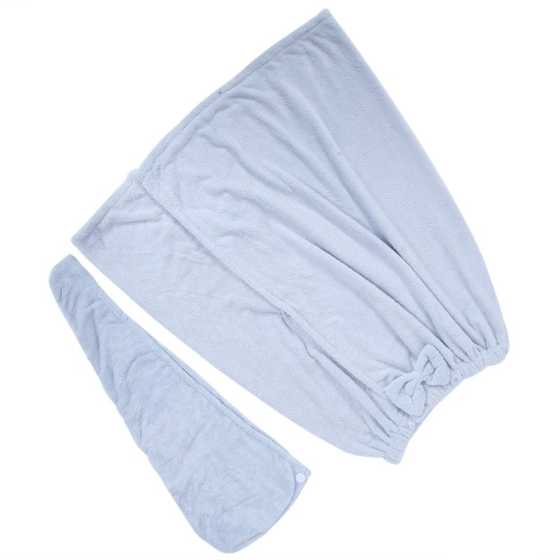 Bath Towel Wrap Coral Fleece Spa Women Adjustable Shower Wrap