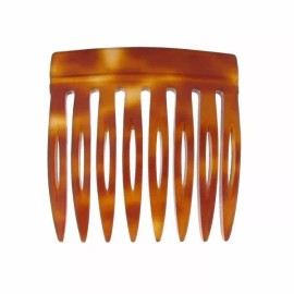 Speert Handmade European Side Comb Style#300 1.7"Inch Tortoise Havana Brown Gold