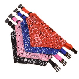 4 Pcs Dog Bandanas Scarf Collar Triangle Towels Adjustable Washable Neckerchief for Small Medium Breed Dogs