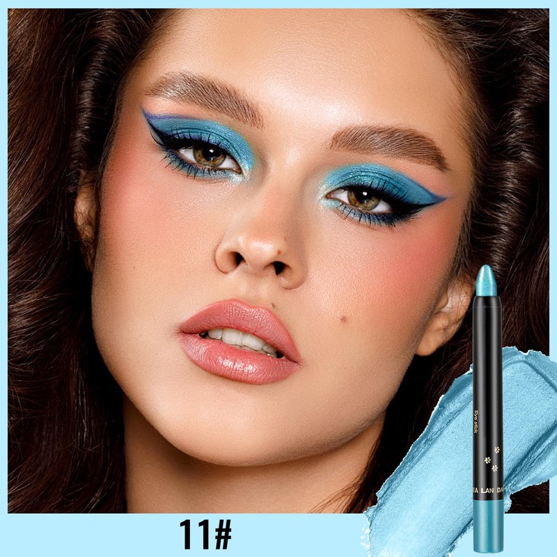 Erinde Blue Glitter Eyeshadow Pen, Waterproof & Long-Lasting Blue Eyeshadow