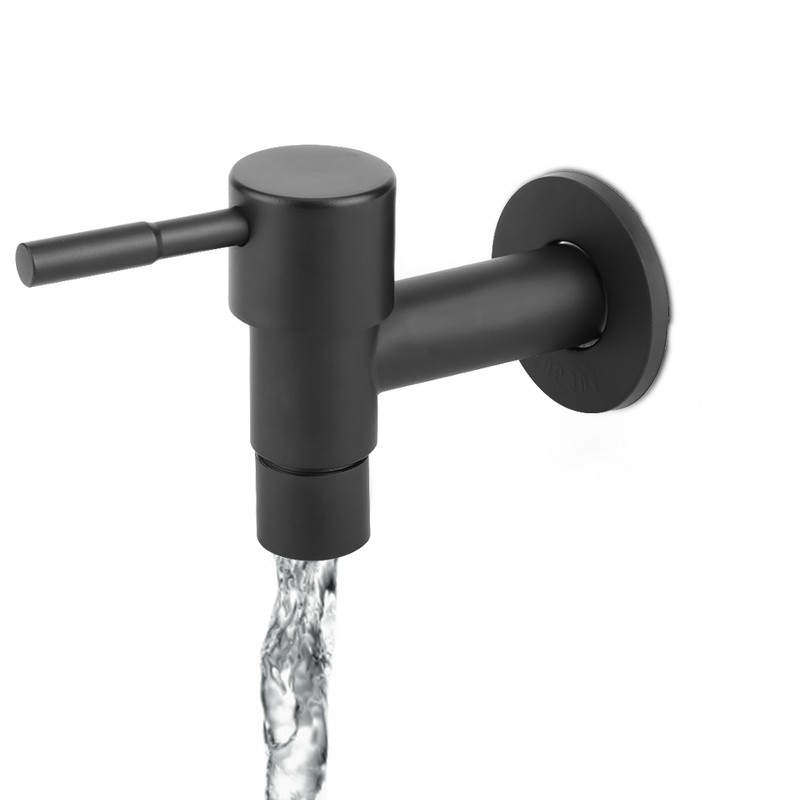 Bathroom Stainless Steel Black Quick Single Cold Faucet Mop Pool
