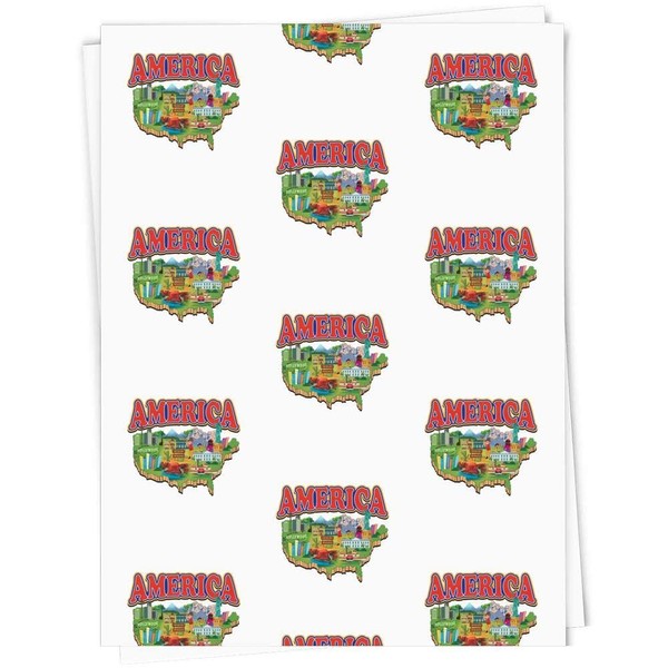 A1 'Map of America' Gift Wrap/Wrapping Paper Sheet (GI00109619)