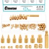 Cimeton 65PCS M2 M2.5 M3 M4 M5 Brass Knurled Threaded