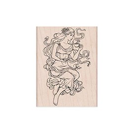 Hero Arts K6298 Wood Stamps, Mocha Maiden