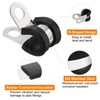 HARFINGTON 100pcs 304 Stainless Steel Cable Clamps 5/16 Inch Rubber