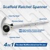 DAKCOS Scaffolding Ratchet 19/22 mm 4-in-1 Right/Left Switchable Scaffolding Ratchet