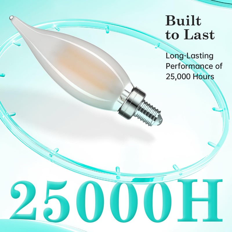 AMDTU E12 40 Watt Equivalent Frosted Small Base LED Bulb