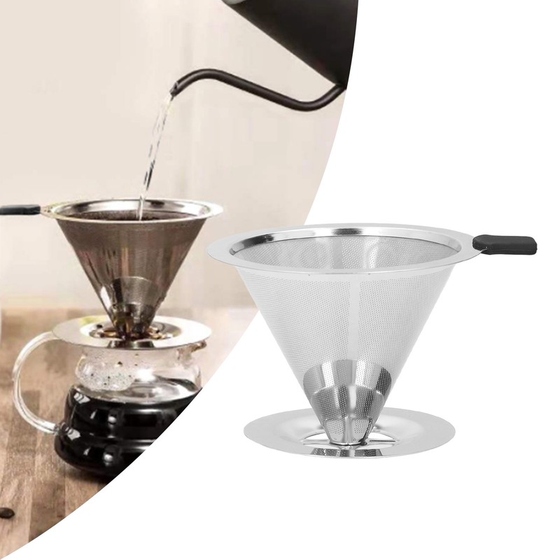 Coffee Dripper Stainless Steel Reusable Pour Over Coffee Dripper for