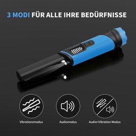 DR.ÖTEK Pinpointer Metal Detector Small, IP68 Fully Waterproof Handheld Pin Pointer with Holster, LCD Screen, Innovative Interference Cancellation Function