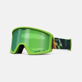 Giro Blok Ski Goggles - Snowboard Goggles for Men & Youth - Green Data Mosh Strap with Vivid Emerald Lens