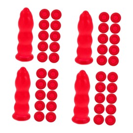 Operitacx 4sets Caulking Sealing Caps Leak Caulk Tube Covers for Efficient Glue Application Bright Color for Easy Identification Protect Nozzle Extend Lifespan for Home Repairs 35pcs*4