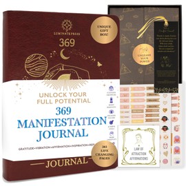 Luminate Press The Ultimate 369 Manifestation Journal - Transformative Law of Attraction Book to Unlock Your Limitless Potential - Presented in Luxurious Gift-Ready Packaging