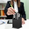 Carbon Fiber Black Pen Holder Cup for Desk, Black Pencil