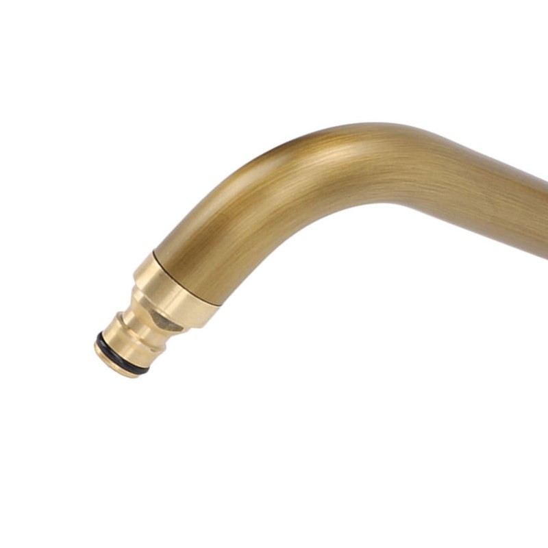 S Spout Antique Wall Mounted Faucet Single Cold Anti Freeze