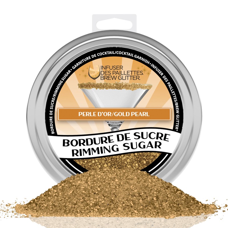 Brew Glitter - Gold Rimming Sugar (4oz, 1x Bar Tin)