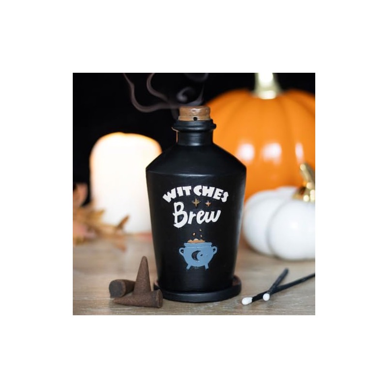 Witches Brew Potion Bottle Incense Cone Burner - Creates an