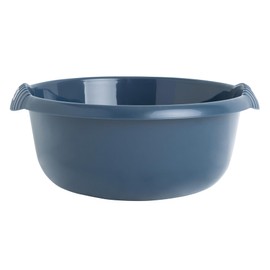 JMS we create smile 36cm Round Kitchen Washing Up Bowl Basin Mixing | Plastic Bowl (Navy)