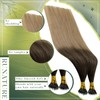 RUNATURE Nano Hair Extensions Human Hair 14 Inch 50G Balayage