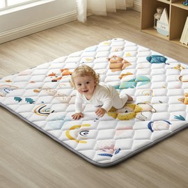 Baby Play Mat 71x59inch, Non-Slip Baby Mat for Floor, Soft Thicker, Portable Playmat, Crawling Mat for Babies, Toddlers & Infants to Play and Learn（Animal）