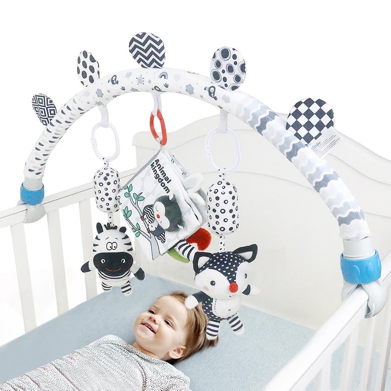 Baby Activity Arch bouncer toy bar, Black and White Geometric