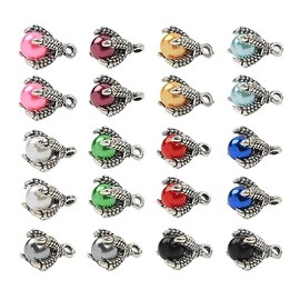 Comimark 20 PCS 10 Colors 12x15mm Dragon Claw With Ball Charms Eagle's Claws Pendant For DIY Necklace Bracelets Earrings Jewelry Making