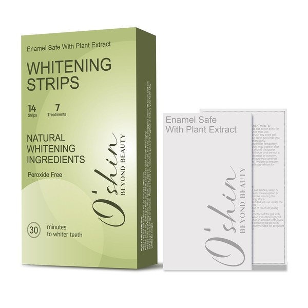 O’shin Teeth Whitening Strips – 7-Day Treatment Kit | Peroxide-Free,