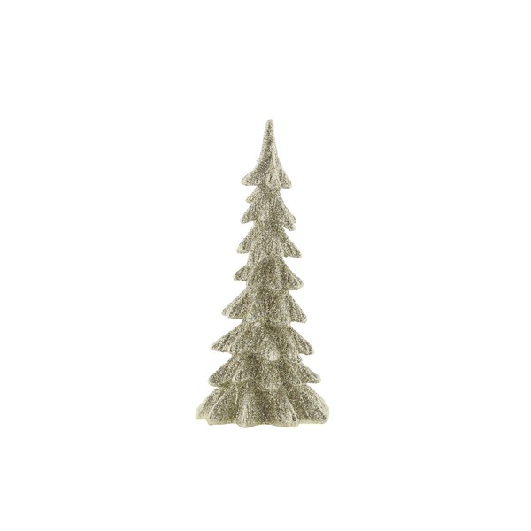 Nordstern Decorative Fir Tree with Glitter Gold Diameter 12 x