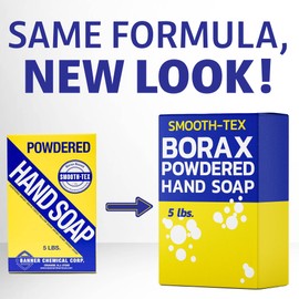Banner Chemical Smooth-Tex Borax Powdered Hand Soap - Heavy Duty Industrial Hand Wash - Removes Grease, Grime and Oil from Hands for Mechanics & Industrial Workers, Compare to Boraxo - 5 lbs (6 Pack)